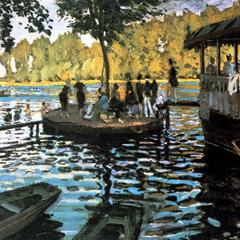 reproductie La Grenouillère van Claude Monet